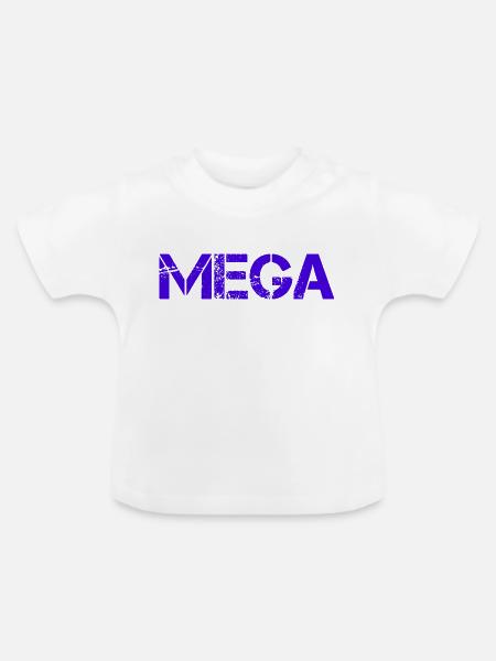 Mega design - Baby Bio-T-Shirt mit Rundhals - Weiß