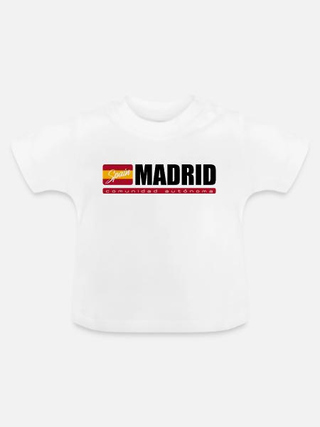 Autonome Gemeinschaft Madrid - Baby Bio-T-Shirt mit Rundhals - Weiß