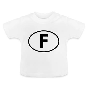 F - Baby Bio-T-Shirt mit Rundhals - Weiß - Vorne