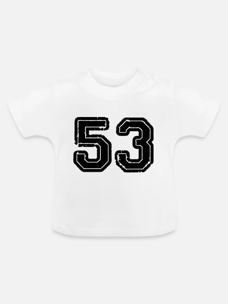 53 - Baby Bio-T-Shirt mit Rundhals - Weiß