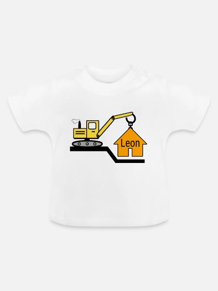Bagger - Baby Bio-T-Shirt mit Rundhals - Weiß