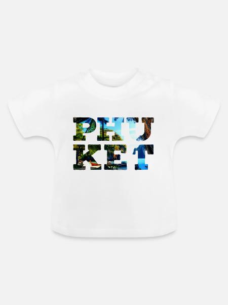 Phuket - Baby Bio-T-Shirt mit Rundhals - Weiß