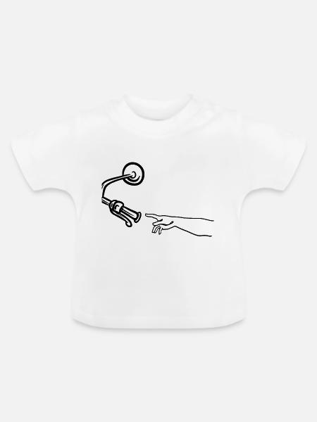 Göttliches Motorrad - Baby Bio-T-Shirt mit Rundhals - Weiß