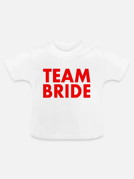 Team bride - Baby Bio-T-Shirt mit Rundhals - Weiß