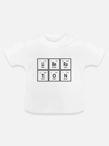 Befreiung | Periodensystem der Elemente - Baby Bio-T-Shirt mit Rundhals - Weiß