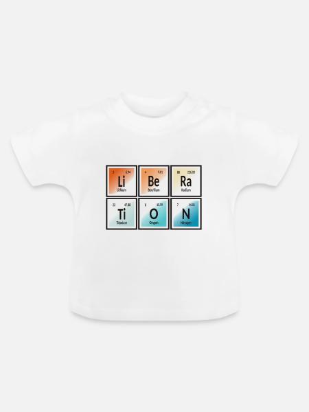 Befreiung | Periodensystem der Elemente - Baby Bio-T-Shirt mit Rundhals - Weiß