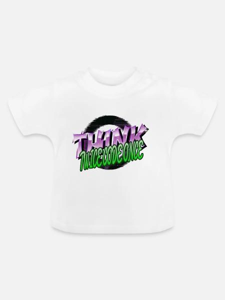 frontend developer statement quote - Baby Bio-T-Shirt mit Rundhals - Weiß