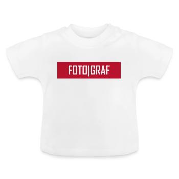 Fotograf - Baby Bio-T-Shirt mit Rundhals - Weiß - Vorne