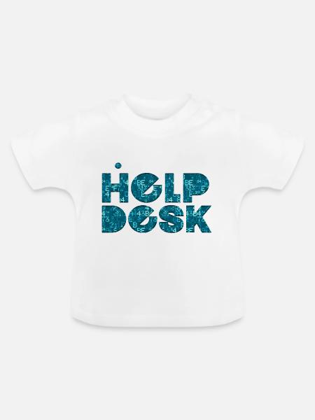 Helpdesk IT-Support-Geek Computer-Computer-Geek - Baby Bio-T-Shirt mit Rundhals - Weiß