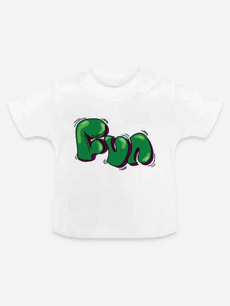 Comic Splash – FUN Edition - Baby Bio-T-Shirt mit Rundhals - Weiß