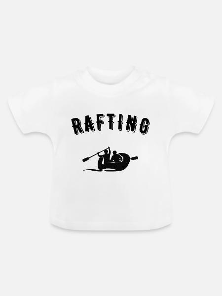 Rafting - Baby Bio-T-Shirt mit Rundhals - Weiß