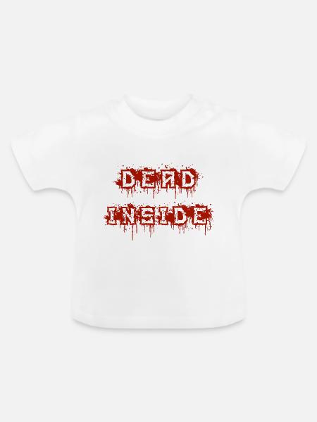 dead inside red - Baby Bio-T-Shirt mit Rundhals - Weiß
