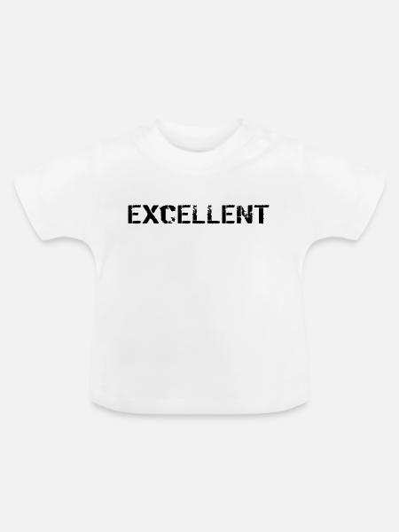 Excellent black - Baby Bio-T-Shirt mit Rundhals - Weiß