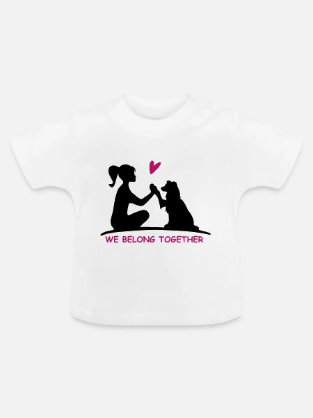 We belong together - Baby Bio-T-Shirt mit Rundhals - Weiß