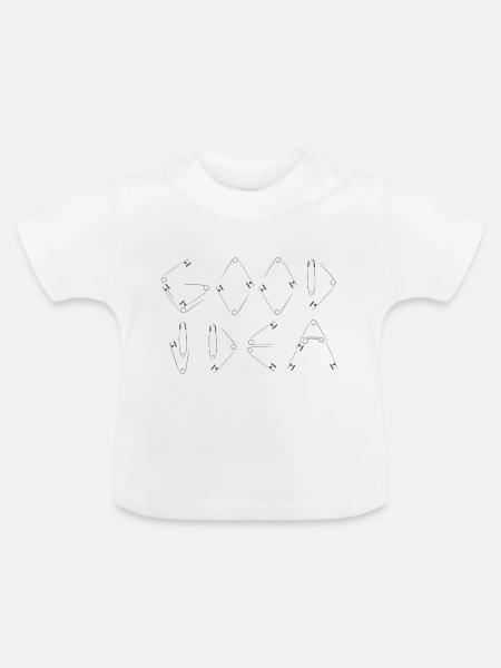 good idea - Baby Bio-T-Shirt mit Rundhals - Weiß