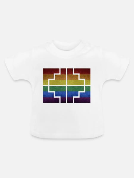Geometrie - Baby Bio-T-Shirt mit Rundhals - Weiß