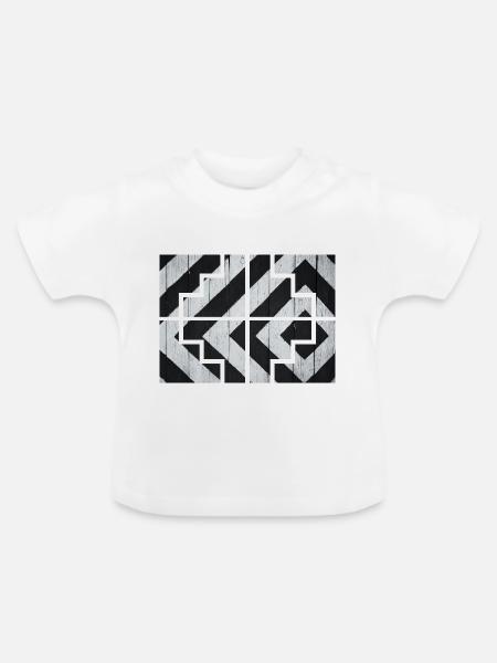 Geometrisch - Baby Bio-T-Shirt mit Rundhals - Weiß