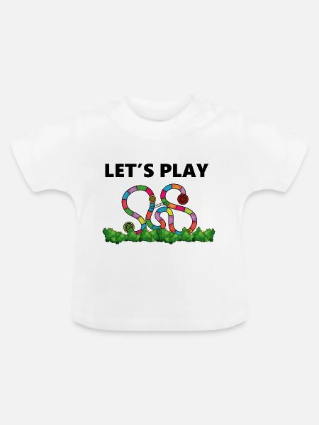 boardgame chess backgammon game night - Baby Bio-T-Shirt mit Rundhals - Weiß