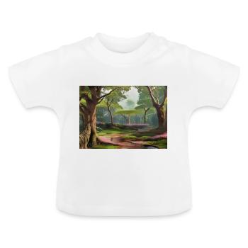 Ewiger Grünwald - Baby Bio-T-Shirt mit Rundhals - Weiß - Vorne