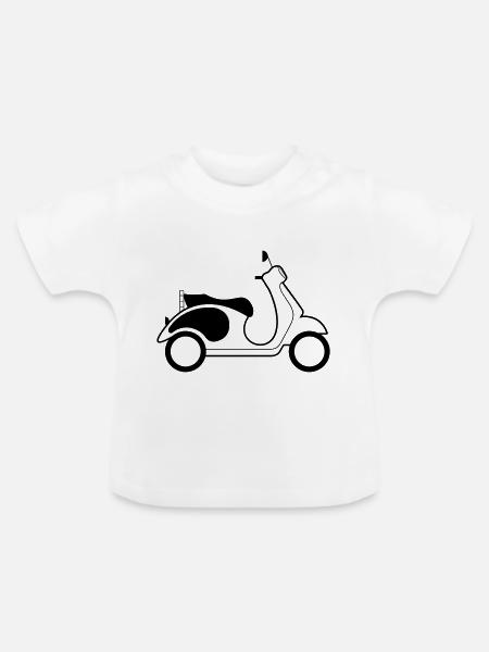 Moped - Baby Bio-T-Shirt mit Rundhals - Weiß