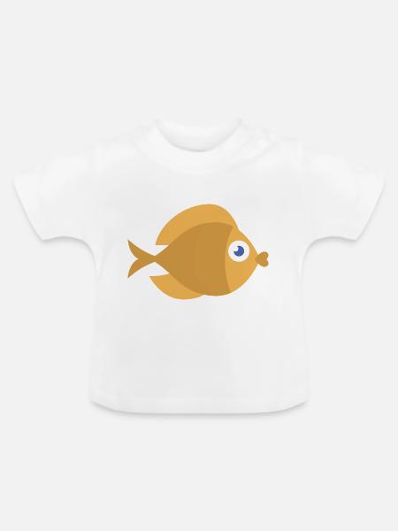 Meerestiere - Baby Bio-T-Shirt mit Rundhals - Weiß