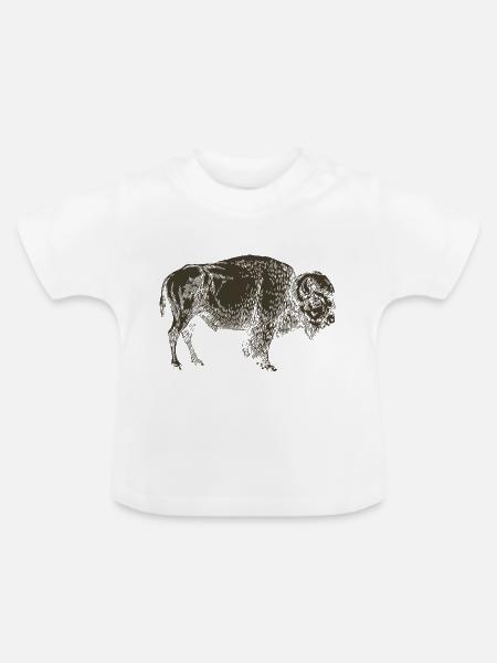 Wildtiere - Baby Bio-T-Shirt mit Rundhals - Weiß
