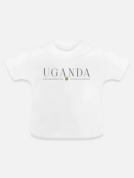 Uganda - Baby Bio-T-Shirt mit Rundhals - Weiß