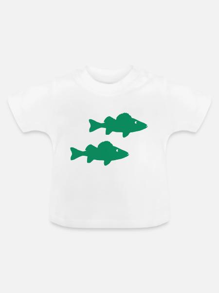 fische - Baby Bio-T-Shirt mit Rundhals - Weiß