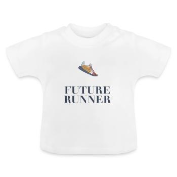 FUTURE RUNNER - Baby Bio-T-Shirt mit Rundhals - Weiß - Vorne