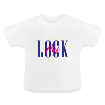 Auf Lock - Baby Bio-T-Shirt mit Rundhals - Weiß - Vorne