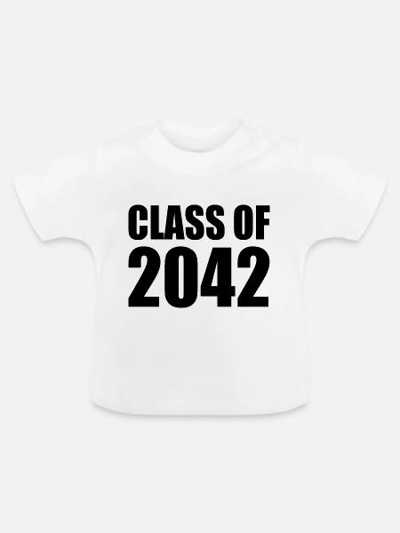 Class of 2042 - Baby Bio-T-Shirt mit Rundhals - Weiß