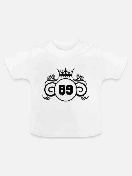 wappen 89 - Baby Bio-T-Shirt mit Rundhals - Weiß