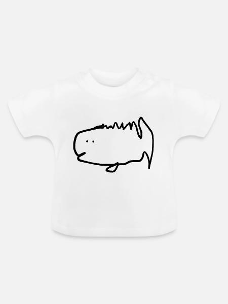 Barsch - Baby Bio-T-Shirt mit Rundhals - Weiß