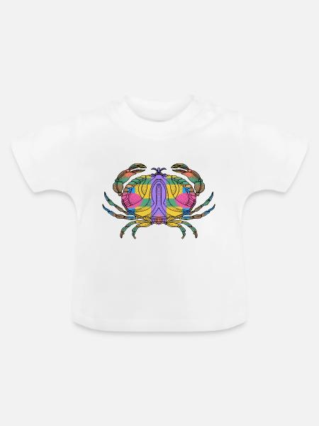 Krebs - Baby Bio-T-Shirt mit Rundhals - Weiß