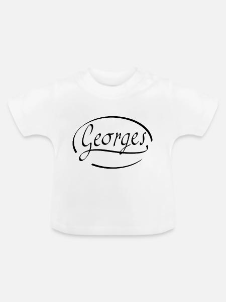 Georges - Baby Bio-T-Shirt mit Rundhals - Weiß