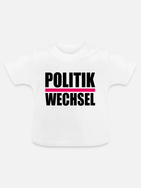 politikwechsel - Baby Bio-T-Shirt mit Rundhals - Weiß
