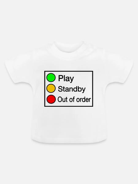 Zustaende - Baby Bio-T-Shirt mit Rundhals - Weiß