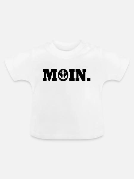 Moin - Baby Bio-T-Shirt mit Rundhals - Weiß