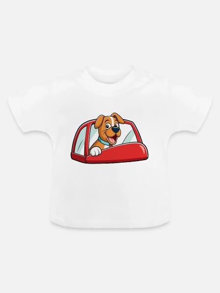 Fröhliche Boxer-Toasting-Kunst - Baby Bio-T-Shirt mit Rundhals - Weiß
