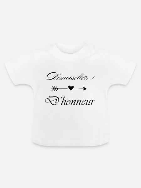 Brautjungfer - Baby Bio-T-Shirt mit Rundhals - Weiß