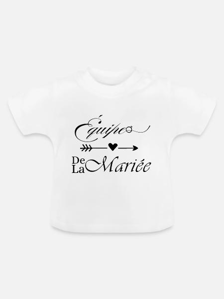 Braut-Team - Baby Bio-T-Shirt mit Rundhals - Weiß