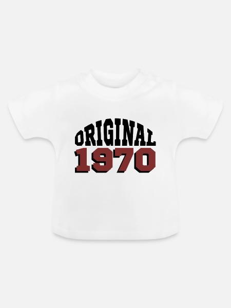 Original 1970 - Baby Bio-T-Shirt mit Rundhals - Weiß