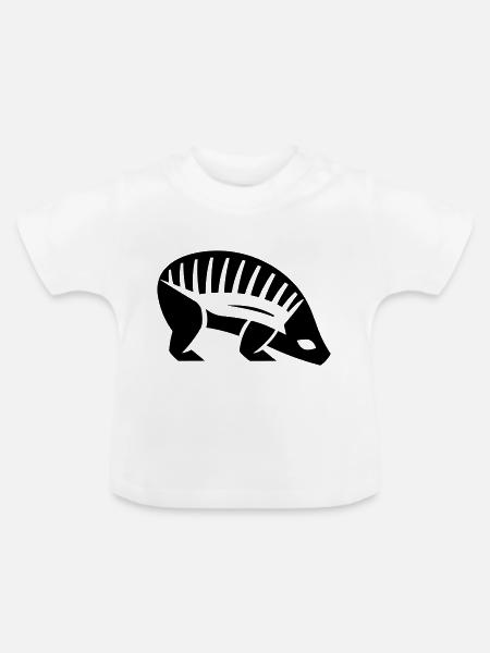 Gürteltier - Baby Bio-T-Shirt mit Rundhals - Weiß