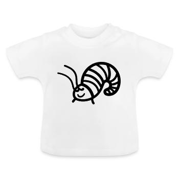chenille - T-shirt bio col rond Bébé - blanc - Devant
