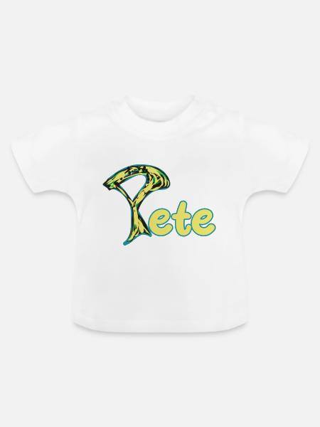 Pete - Baby Bio-T-Shirt mit Rundhals - Weiß
