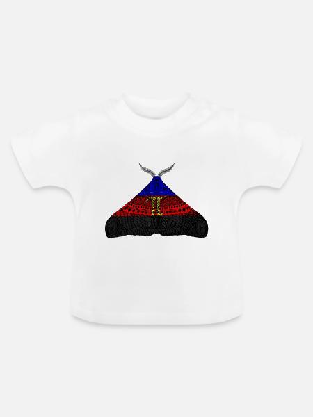 Polyamor pride Motte - Baby Bio-T-Shirt mit Rundhals - Weiß