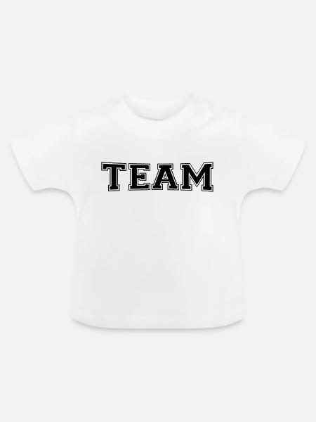 TEAM - Baby Bio-T-Shirt mit Rundhals - Weiß