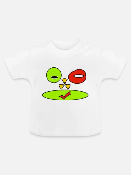 Außerirdischer - Baby Bio-T-Shirt mit Rundhals - Weiß