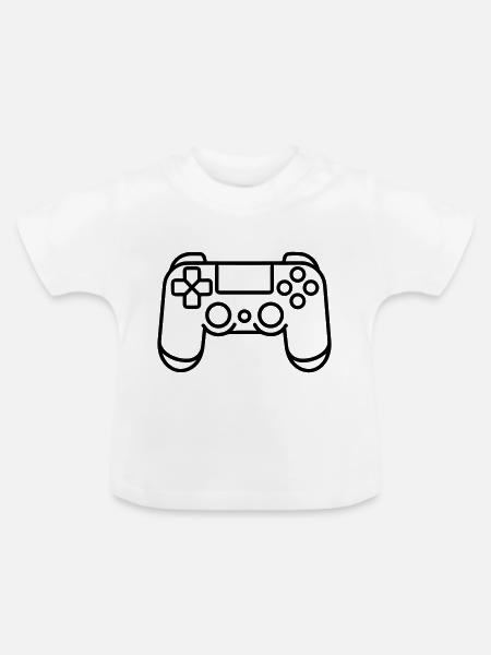 Controller für Videospiele - Baby Bio-T-Shirt mit Rundhals - Weiß