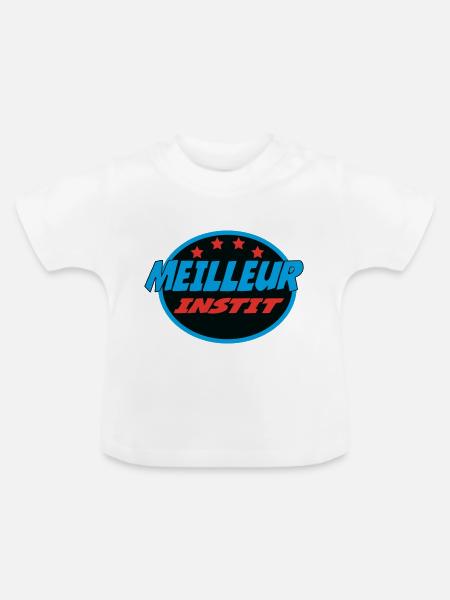 BESTER LEHRER - Baby Bio-T-Shirt mit Rundhals - Weiß